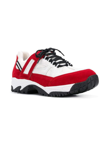 MAISON MARGIELA Security Sneakers, White/ Red-OZNICO