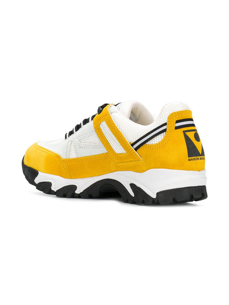 MAISON MARGIELA Security Sneakers, White/ Yellow-OZNICO