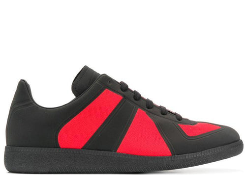 MAISON MARGIELA Two-tone Replica Low Trainer, Black/ Red-OZNICO