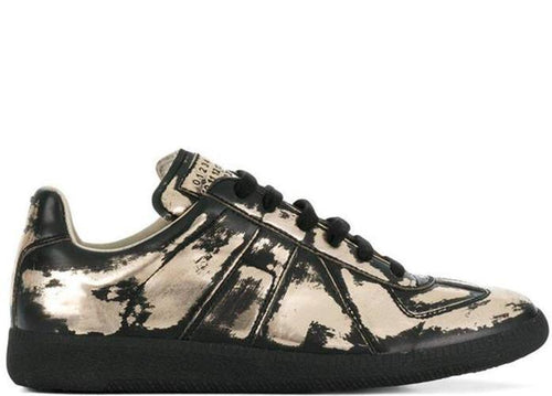 MAISON MARGIELA Womens Replica Low Trainer, Gold-OZNICO