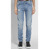 MARCEL BURLON Blue Wing Slim Jeans, Strong Wash-OZNICO