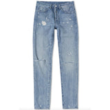 MARCEL BURLON Blue Wing Slim Jeans, Strong Wash-OZNICO
