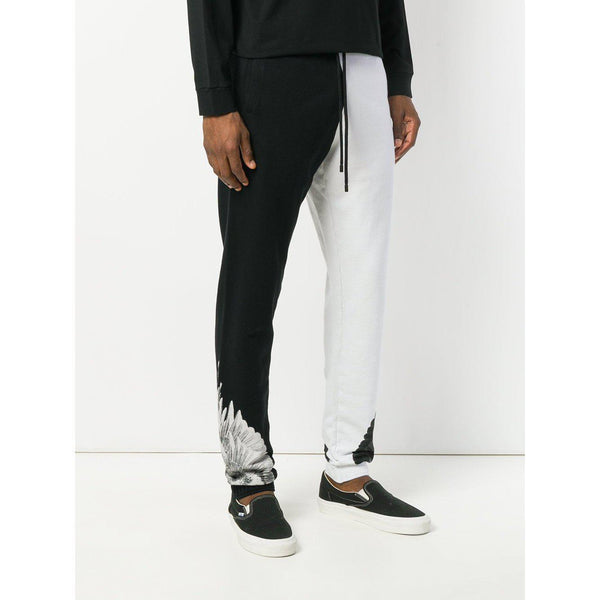 MARCELO BURLON Bicolor Wing Joggers, White/ Black-OZNICO