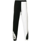 MARCELO BURLON Bicolor Wing Joggers, White/ Black-OZNICO