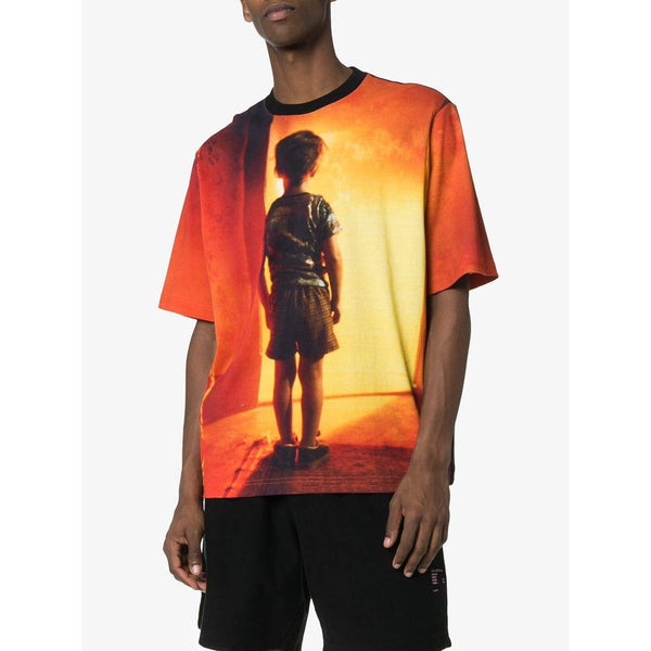 MARCELO BURLON Close Encounters All Over Print T-Shirt, Black/ Multi-OZNICO