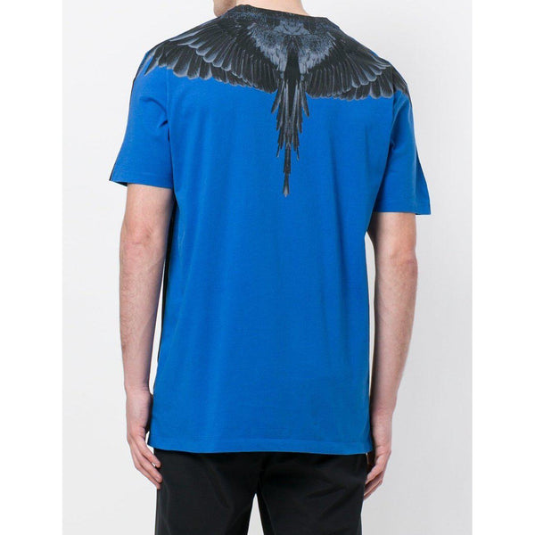 MARCELO BURLON Double Wings T-Shirt, Black/ Blue-OZNICO