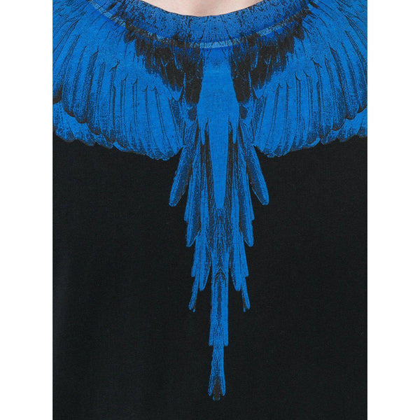 MARCELO BURLON Double Wings T-Shirt, Black/ Blue-OZNICO