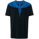 MARCELO BURLON Double Wings T-Shirt, Black/ Blue-OZNICO