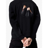 MARCELO BURLON Embroidered Punch Crewneck, Black-OZNICO