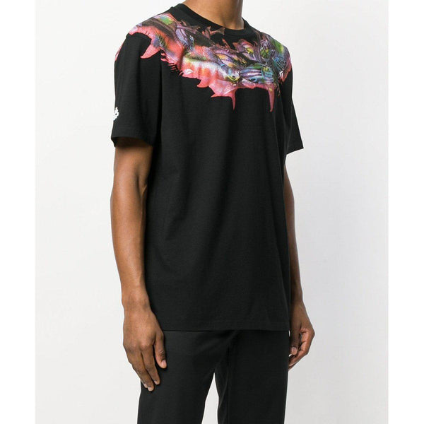 MARCELO BURLON Fish T-Shirt, Black-OZNICO