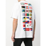 MARCELO BURLON Flags T-Shirt, White/ Multi-OZNICO