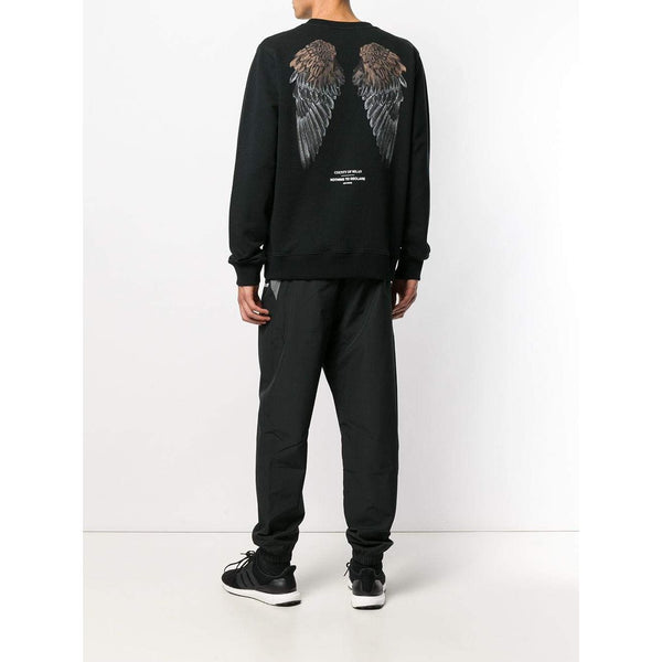 MARCELO BURLON Heart Wings Crewneck, Black-OZNICO