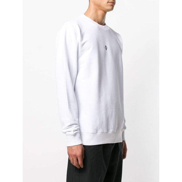 MARCELO BURLON Heart Wings Crewneck, White-OZNICO