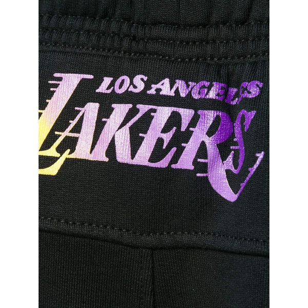 MARCELO BURLON L.A. Lakers Logo Tape Shorts, Black-OZNICO