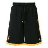 MARCELO BURLON L.A. Lakers Logo Tape Shorts, Black-OZNICO