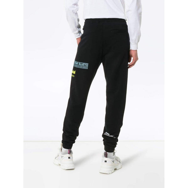 MARCELO BURLON Logo Print Drawstring Sweatpants, Black/ Multi-OZNICO