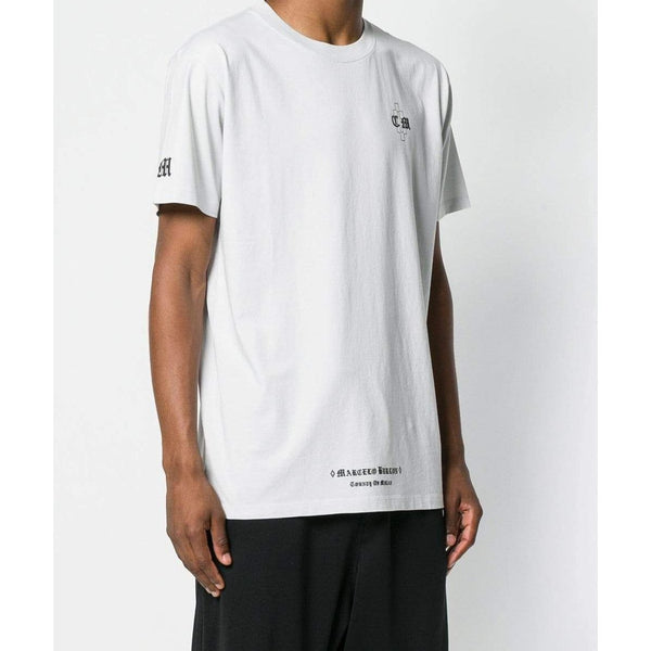 MARCELO BURLON Multi Logo T-Shirt, Light Grey-OZNICO