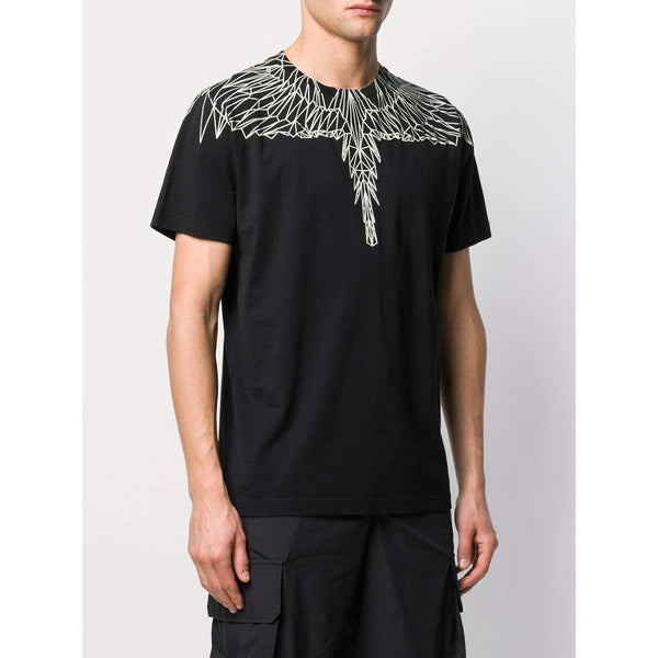 MARCELO BURLON Neon Wings T-Shirt, Black-OZNICO