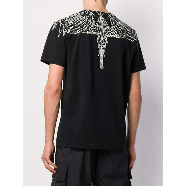 MARCELO BURLON Neon Wings T-Shirt, Black-OZNICO