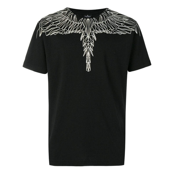 MARCELO BURLON Neon Wings T-Shirt, Black-OZNICO