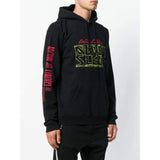 MARCELO BURLON Never Sleep Rear Cat Motif Hoodie, Black-OZNICO