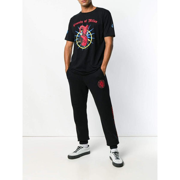 MARCELO BURLON Never Sleep Sweatpants, Black-OZNICO