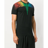 MARCELO BURLON Rainbow Wings T-Shirt, Black-OZNICO