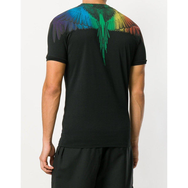 MARCELO BURLON Rainbow Wings T-Shirt, Black-OZNICO