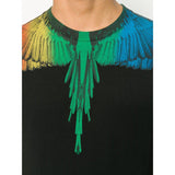MARCELO BURLON Rainbow Wings T-Shirt, Black-OZNICO