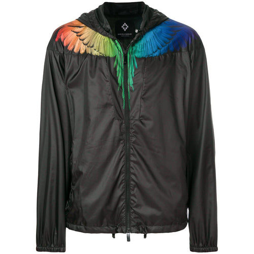 MARCELO BURLON Rainbow Wings Windbreaker, Black-OZNICO