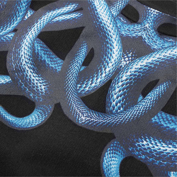 MARCELO BURLON Snake Crewneck, Black/Light Blue – OZNICO