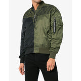 MARCELO BURLON Wings Alpha MA-1 Jacket, Black/ Green-OZNICO