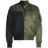 MARCELO BURLON Wings Alpha MA-1 Jacket, Black/ Green-OZNICO