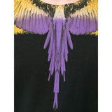 MARCELO BURLON Wings Print T-Shirt, Black/ Yellow-OZNICO
