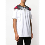 MARCELO BURLON Wings Print T-Shirt, White/ Red-OZNICO