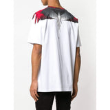 MARCELO BURLON Wings Print T-Shirt, White/ Red-OZNICO