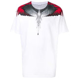 MARCELO BURLON Wings Print T-Shirt, White/ Red-OZNICO