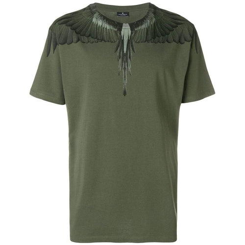 MARCELO BURLON Wings Printed T-Shirt, Green-OZNICO