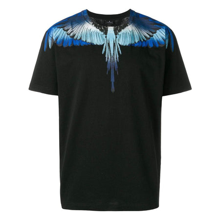 MARCELO BURLON Wings Printed T-Shirt, Black/ Light Blue