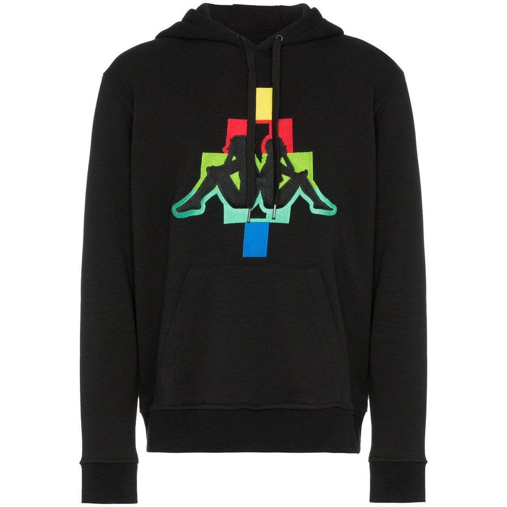 MARCELO BURLON X Logo Embroidered Hoodie, Black – OZNICO