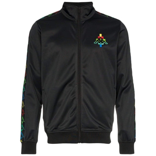 MARCELO BURLON X KAPPA Zip Track Jacket, Black-OZNICO