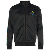 MARCELO BURLON X KAPPA Zip Track Jacket, Black-OZNICO