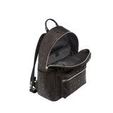 MCM Dieter Teardrop Backpack in Monogram Nylon, Black-OZNICO
