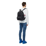 MCM Dieter Teardrop Backpack in Monogram Nylon, Black-OZNICO