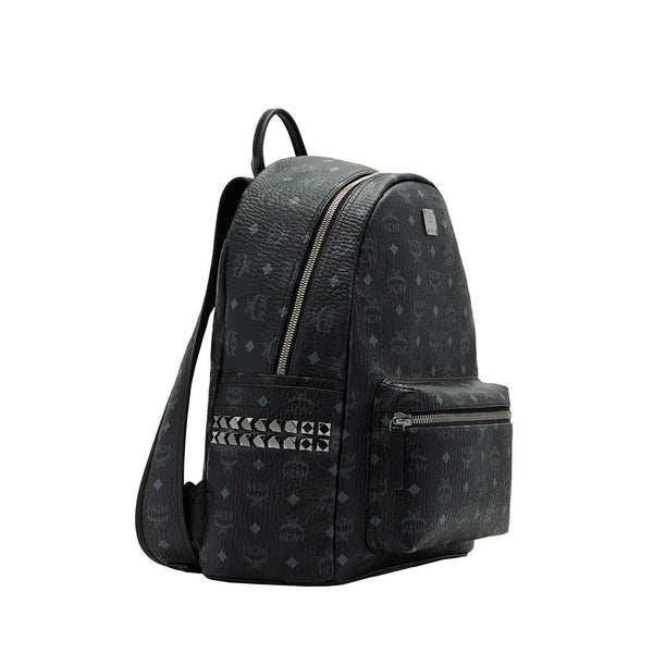 MCM Stark Side Stud Backpack, Black-OZNICO