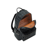 MCM Stark Side Stud Backpack, Black-OZNICO