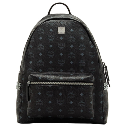 MCM Stark Side Stud Backpack, Black-OZNICO