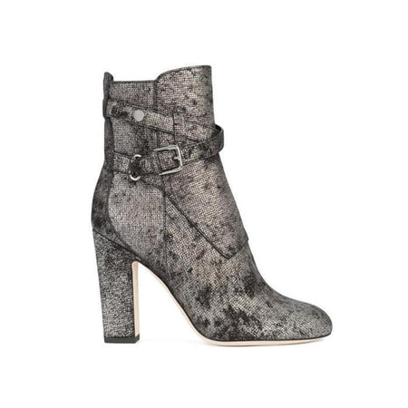 JIMMY CHOO Elba Suede and Rabbit-Fur Ankle Boots, Light Mocha