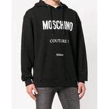 MOSCHINO Couture Printed Logo Hoodie, Black-OZNICO