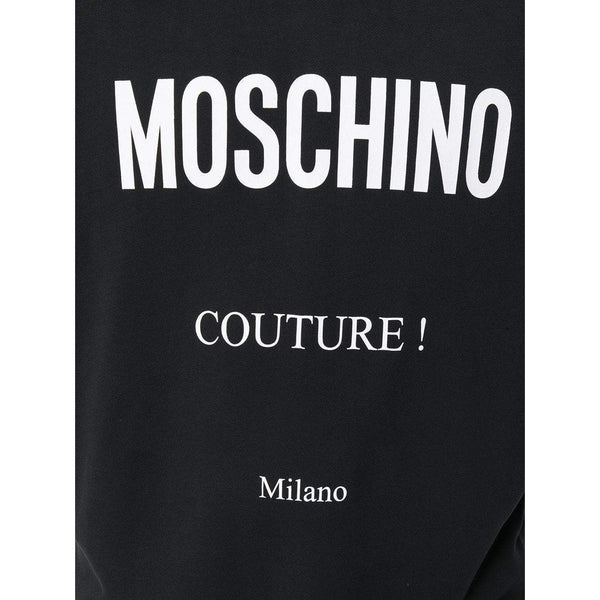 MOSCHINO Couture Printed Logo Hoodie, Black-OZNICO